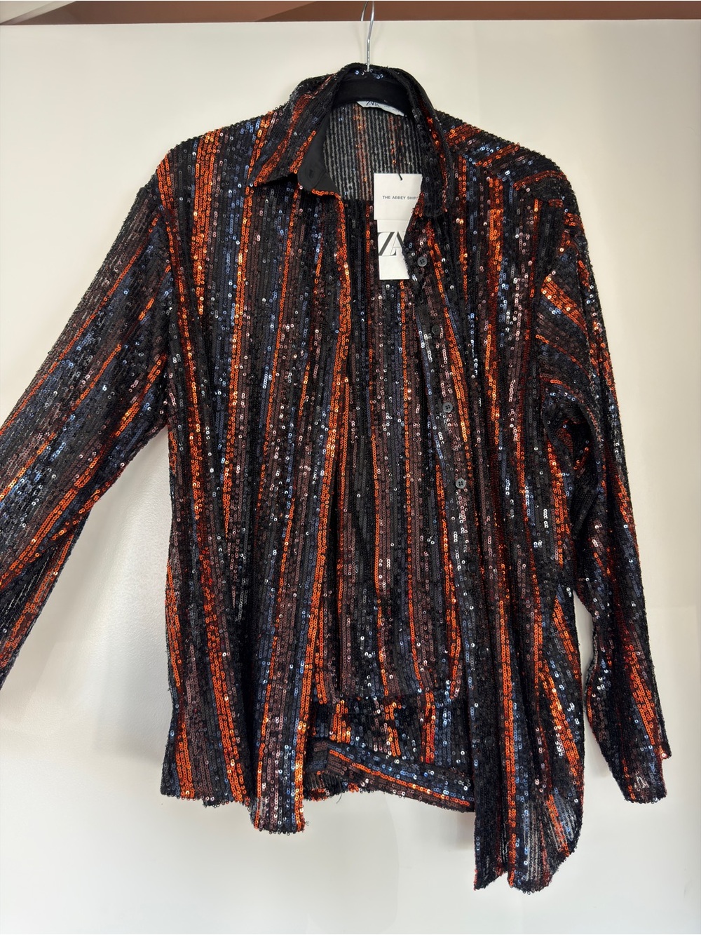 Zara Black Sequin set (top and pants)